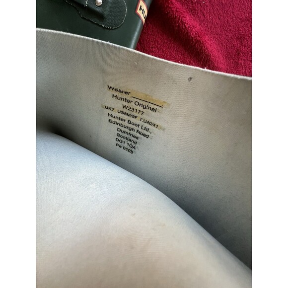 HUNTER Original Tall Back-Adjustable Rain Boots Green jasper Size US8M /US9F - Picture 9 of 9